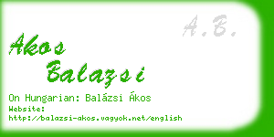akos balazsi business card